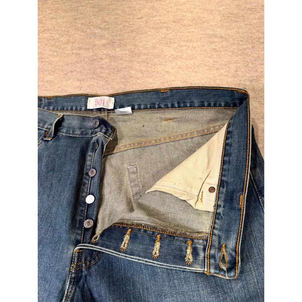 VTG Levis 501‎ Original Fit Jeans Mens 38x30 Blue Denim Button Fly Straight Leg